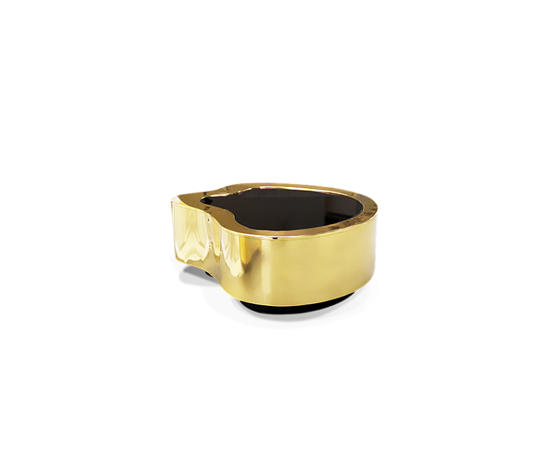 Журнальный столик Boca do Lobo Wave Small Polished Brass Center Table - фото-4 | interior market