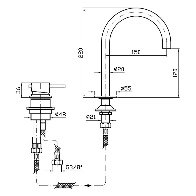 Смеситель для раковины Zucchetti  - фото-2 | interior market