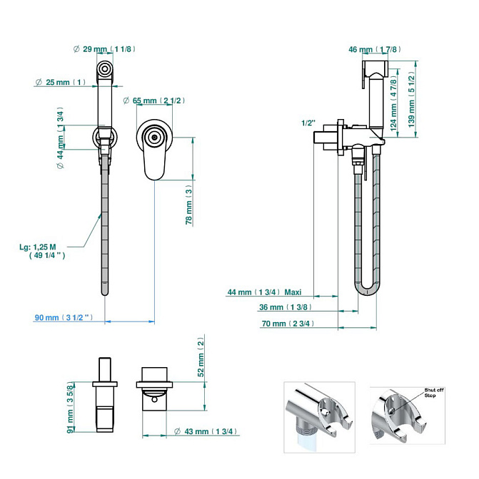 Смеситель для биде THG ZOOM.12 - фото-2 | interior market