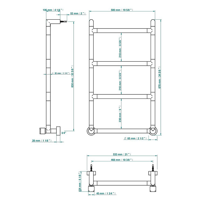 Полотенцесушитель THG Le 9 Howlite - фото-2 | interior market