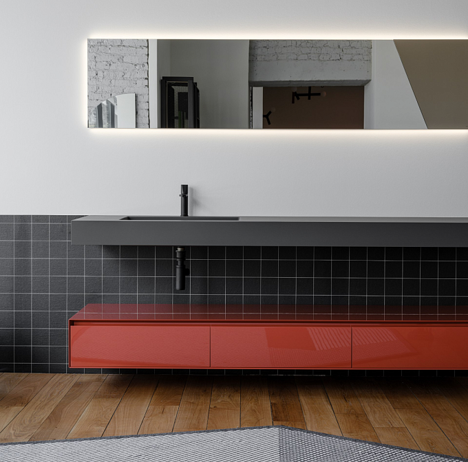 Комплект мебели с раковиной Antonio Lupi Panta Rei - фото-1 | interior market