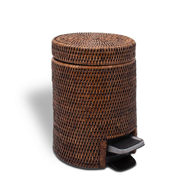 Decor Walther © 0939492 Корзина с педалью BASKET TE / ротанг темный - фото-1 | interior market