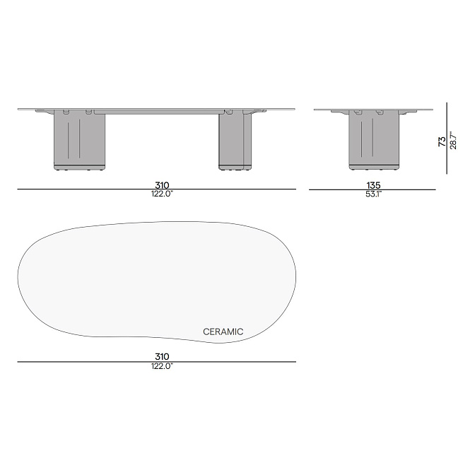 Обеденный стол для улицы Manutti Ogado - фото-3 | interior market