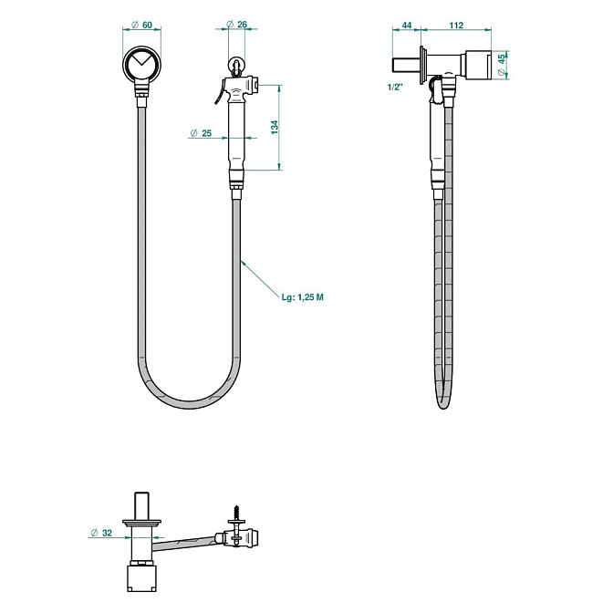 Смеситель для биде THG Le 9 Howlite - фото-2 | interior market