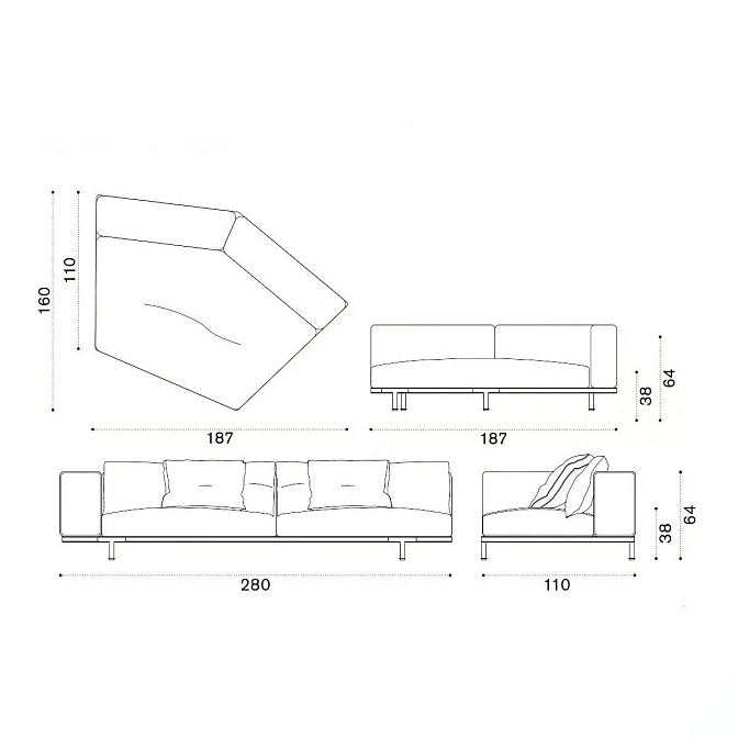 Модульный диван для улицы Ethimo Costiera - фото-2 | interior market