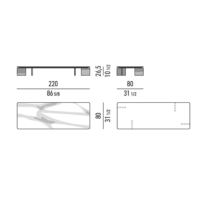 Журнальный столик Minotti Yves - фото-4 | interior market