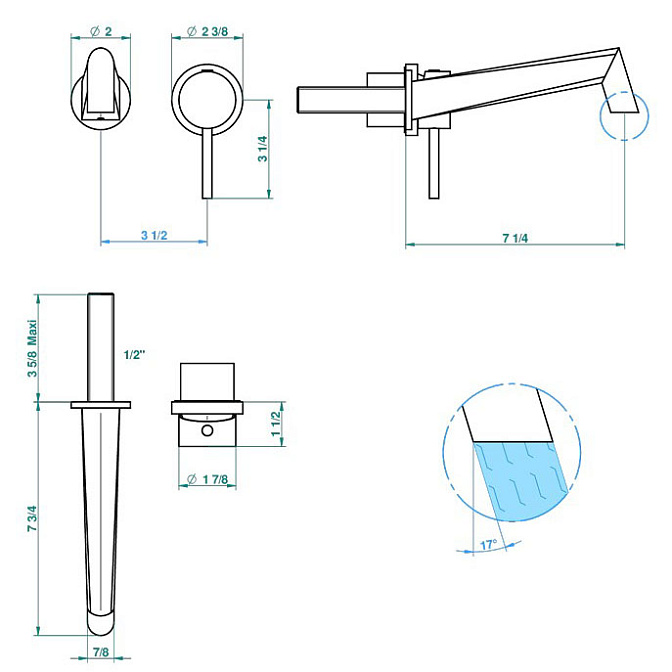 Встраиваемый смеситель THG  - фото-2 | interior market