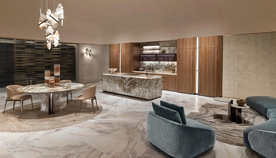 Кухня c островом Visionnaire By Ipe Cavalli Villa d'Este - фото-3 | interior market