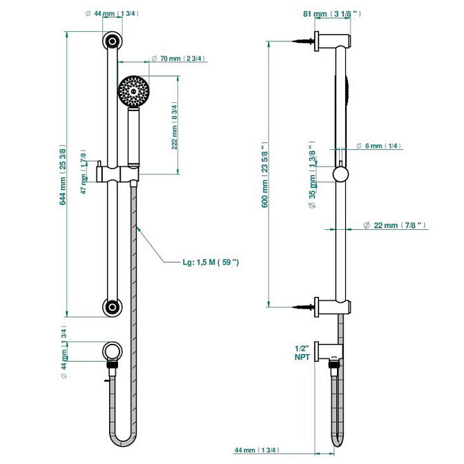 Встраиваемый смеситель THG ZOOM.12 - фото-2 | interior market