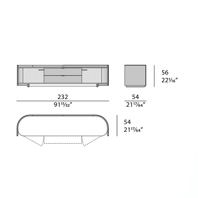 Тумба под ТВ Turri Eclipse - фото-2 | interior market