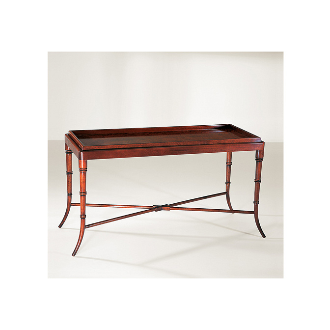 Журнальный столик Bolier Coffee Table with Loose Tray Top & Bamboo Carved Legs - фото-1 | interior market