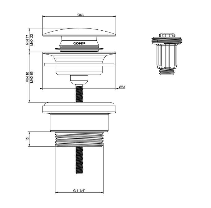 Донный клапан Gessi  - фото-2 | interior market
