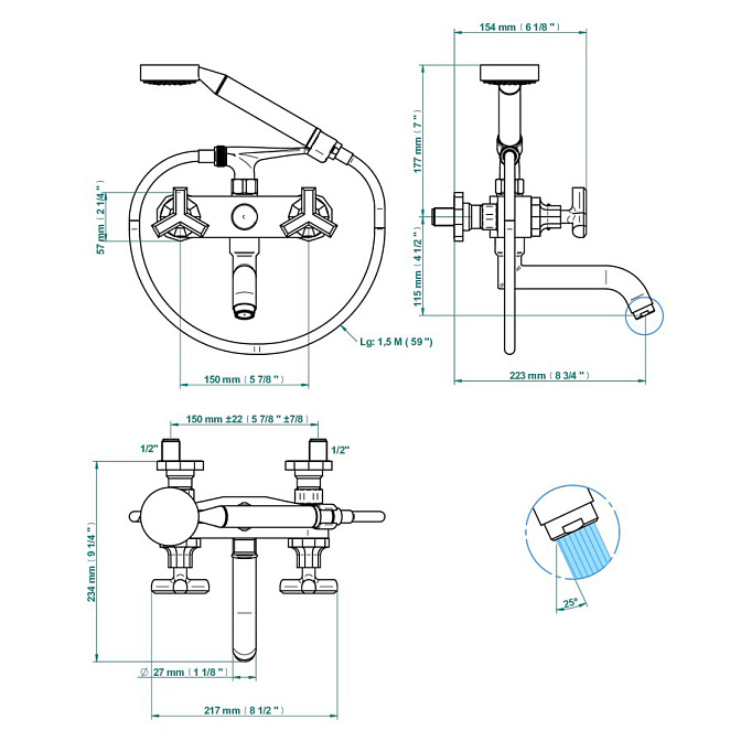 Смеситель встраиваемый THG Les Ondes - фото-2 | interior market