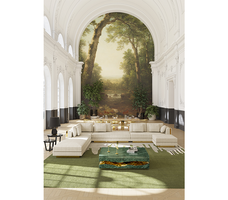 Журнальный столик Boca do Lobo Quarry Guatemala Marble Center Table - фото-6 | interior market