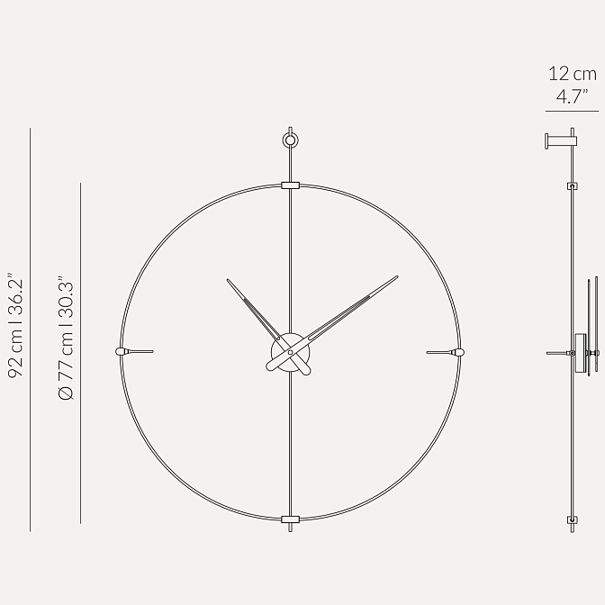 Часы настенные Mini Bilbao NOMON - фото-4 | interior market