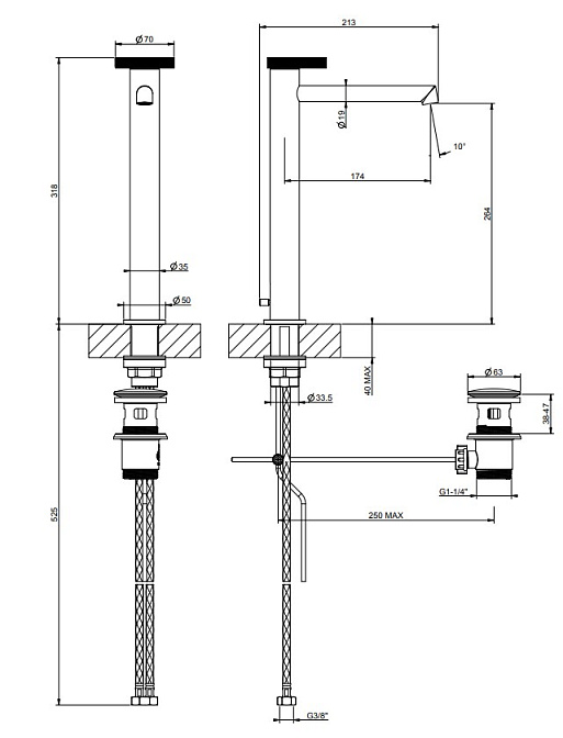 Смеситель для раковины Gessi ANELLO - фото-2 | interior market