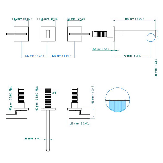 Встраиваемый смеситель THG Icon-x-titanium - фото-2 | interior market