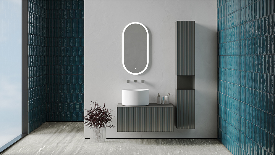 Зеркало для ванной SALINI ARMONIA овальное c двойной LED подсветкой - фото-4 | interior market