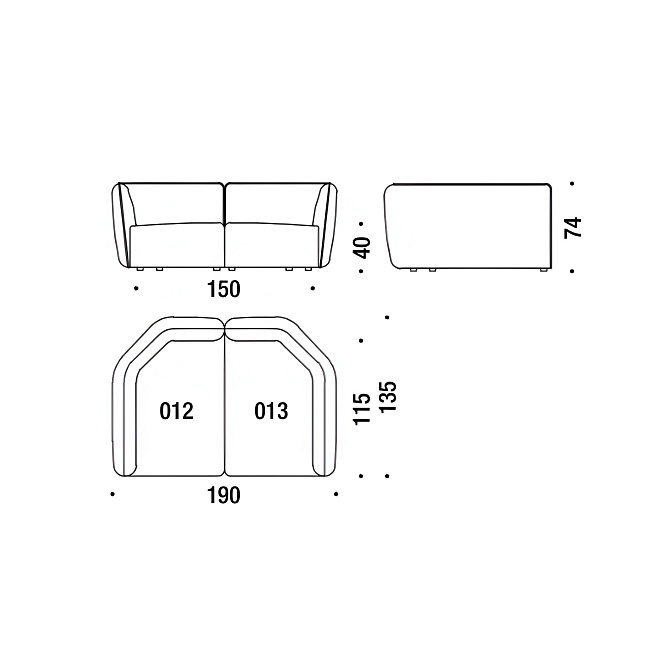 Модульный диван Moroso Chamfer 95 - фото-4 | interior market