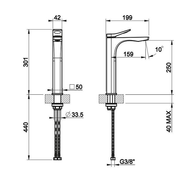 Смеситель для раковины Gessi RILIEVO - фото-2 | interior market