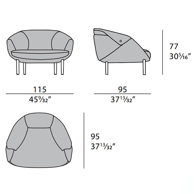 Кресло Turri Riban - фото-6 | interior market