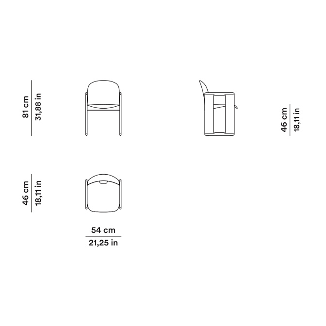 Обеденный стул Tacchini DIALOGO - фото-4 | interior market