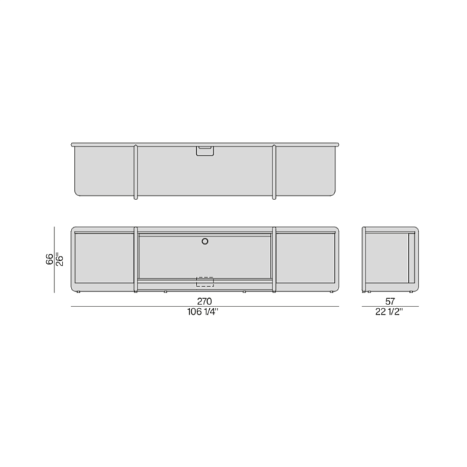 Комод под ТВ Porada AKERU TV - фото-3 | interior market