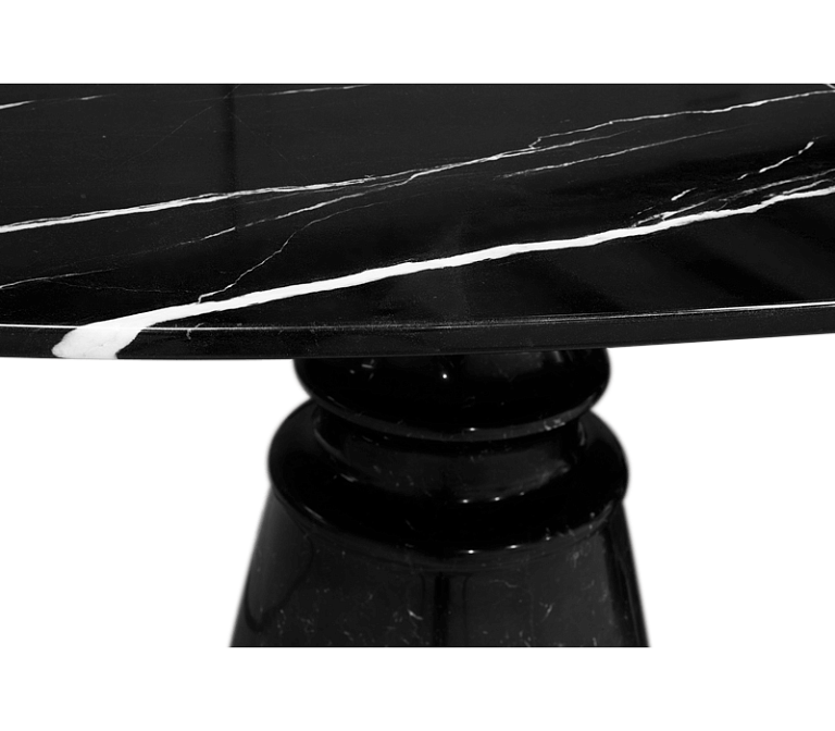 Обеденный стол Boca do Lobo Pietra Oval Xl Nero Marquina Dining Table - фото-3 | interior market