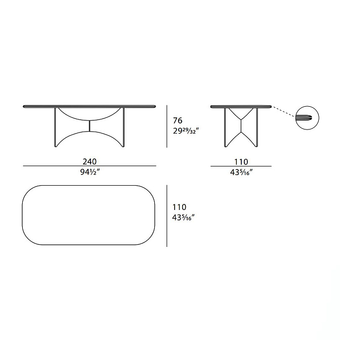 Стол обеденный Turri BLUES - фото-5 | interior market