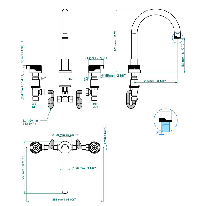 Смеситель для ванны THG ZOOM.7 - фото-2 | interior market