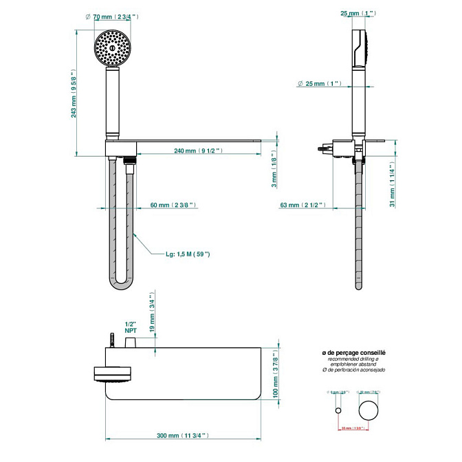 Встраиваемый смеситель THG ZOOM.12 - фото-2 | interior market