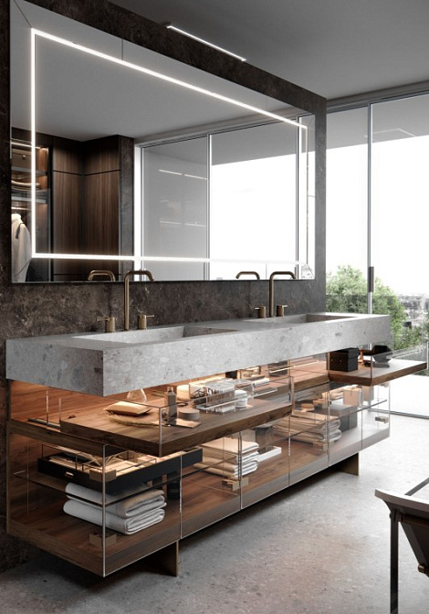 Тумба для ванной комнаты Moma Design ELEGANCE GLASS - фото-3 | interior market