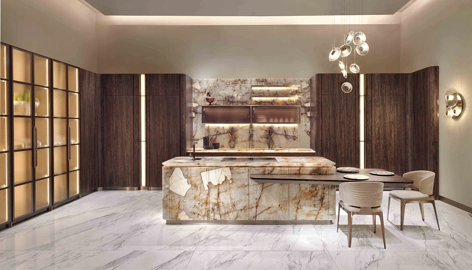 Кухня c островом Visionnaire By Ipe Cavalli Villa d'Este - фото-6 | interior market
