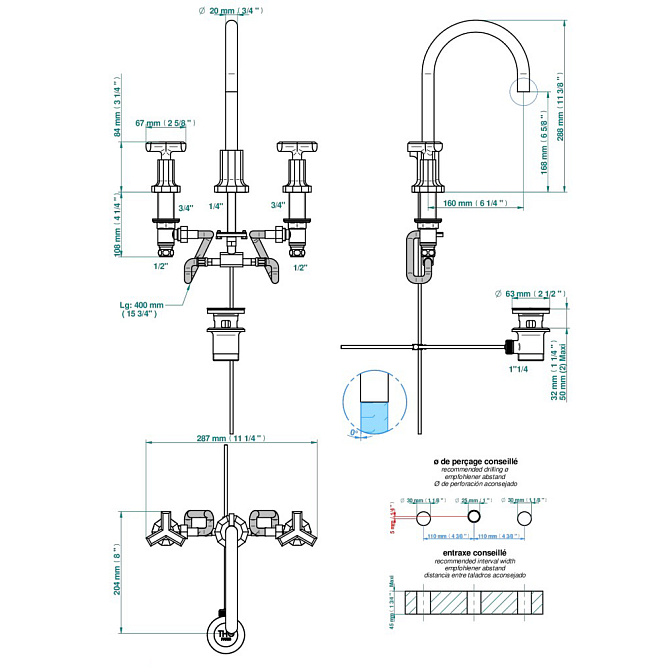 Смеситель для раковины THG Les Ondes - фото-2 | interior market