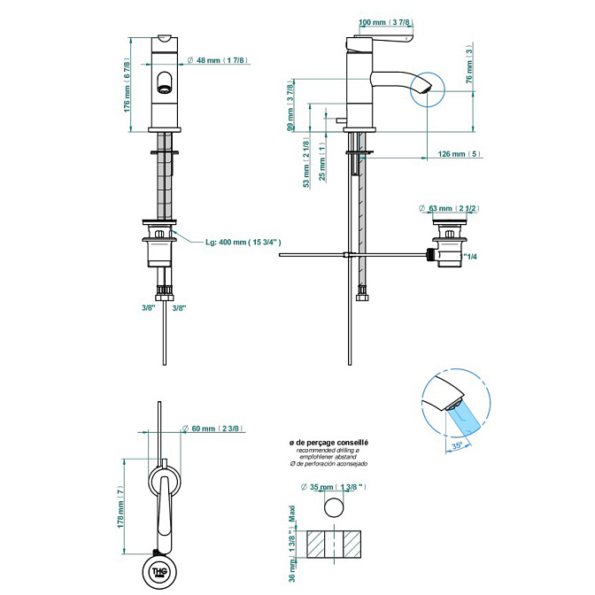 Смеситель для раковины THG Dean - фото-2 | interior market