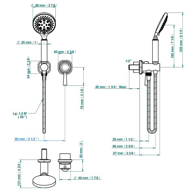 Смеситель встраиваемый THG Camélia - фото-2 | interior market