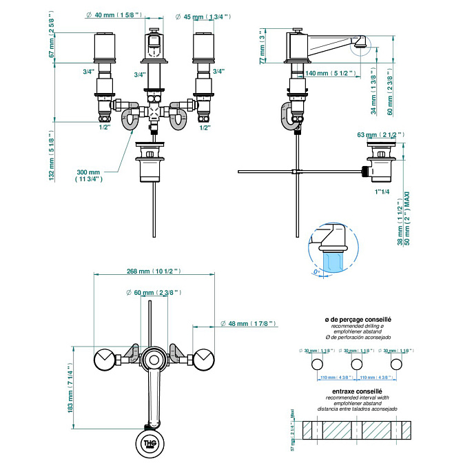 Смеситель для раковины THG Le 9 Howlite - фото-2 | interior market