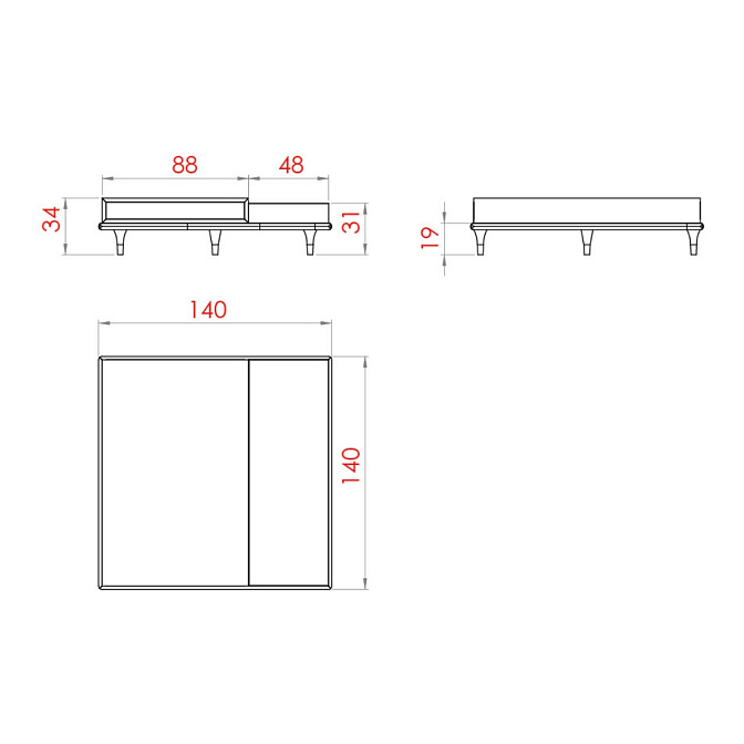 Кофейный столик JNL COSY - фото-4 | interior market