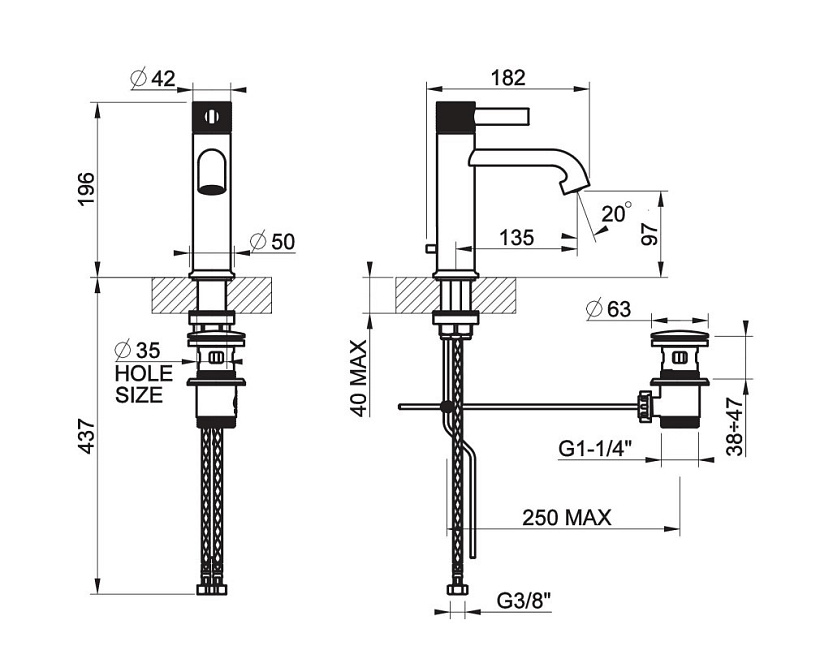 Смеситель для раковины Gessi INCISO - фото-4 | interior market