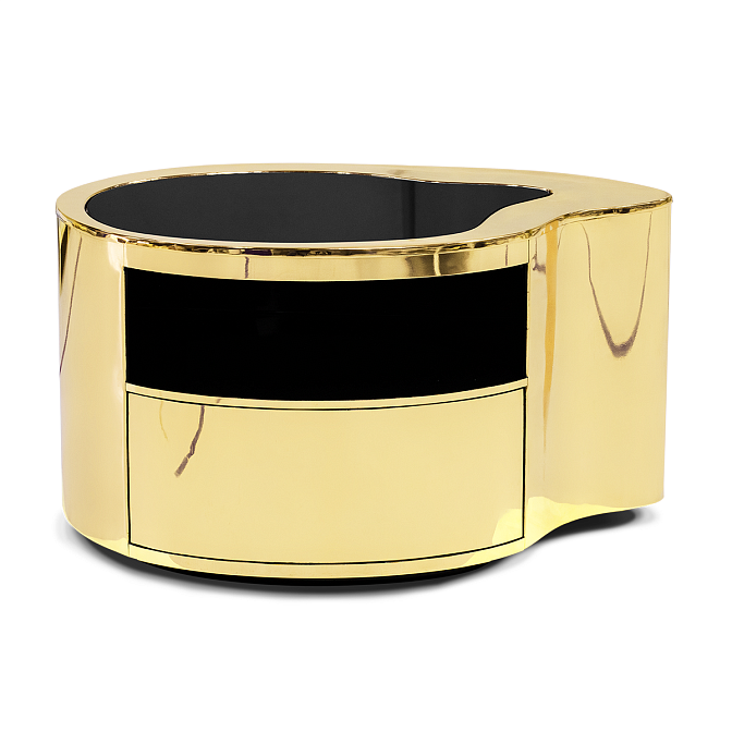 Прикроватная тумба Boca do Lobo Wave Gold Nightstand - фото-3 | interior market