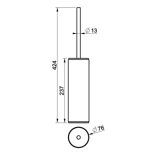 Ершик туалетный Gessi GESSI 316 - фото-3 | interior market