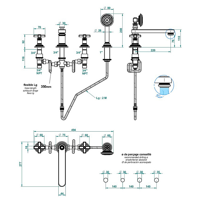 Смеситель для ванны THG  - фото-2 | interior market
