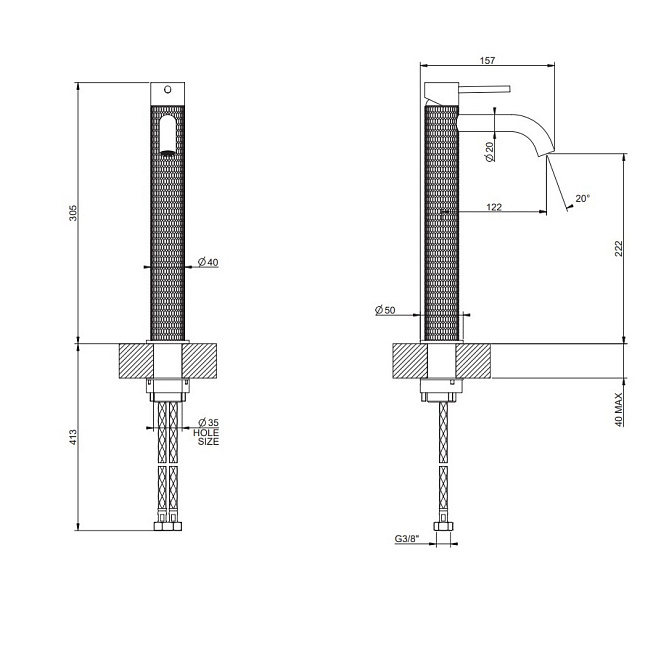 Смеситель для раковины Gessi MECCANICA - фото-2 | interior market