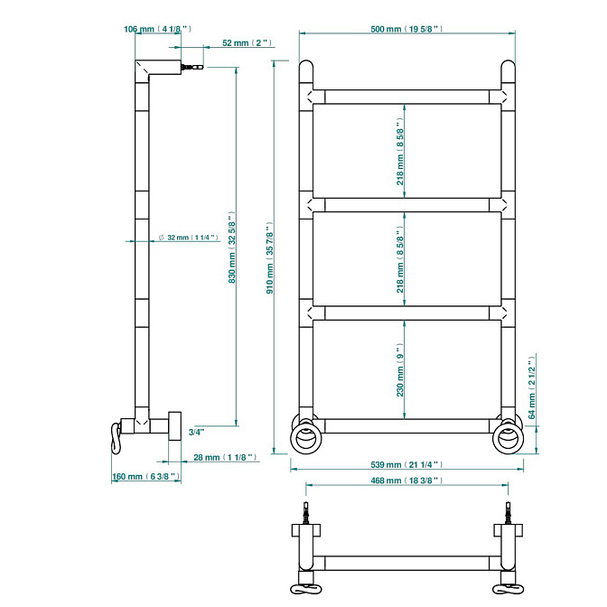 Полотенцесушитель THG Collection "O" - фото-2 | interior market