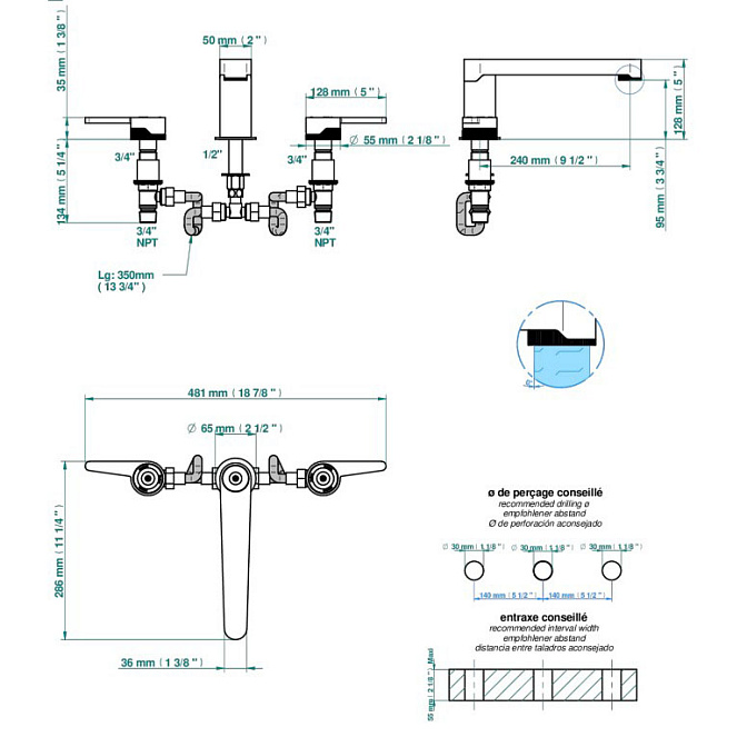 Смеситель для ванны THG ZOOM.12 - фото-2 | interior market