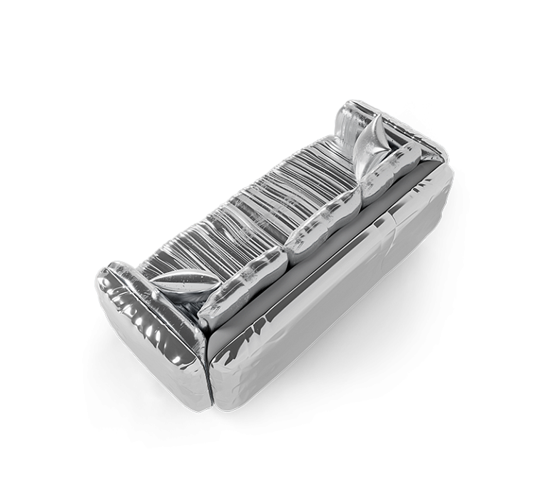 Диван Boca do Lobo Imperfectio Silver Sofa - фото-2 | interior market