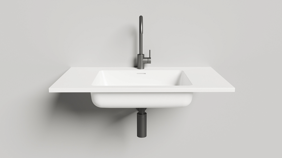 Раковина подвесная матовая SALINI ONDA 80 - фото-2 | interior market