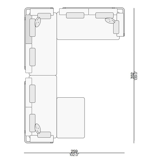 Угловой диван для улицы Manutti Flows - фото-2 | interior market
