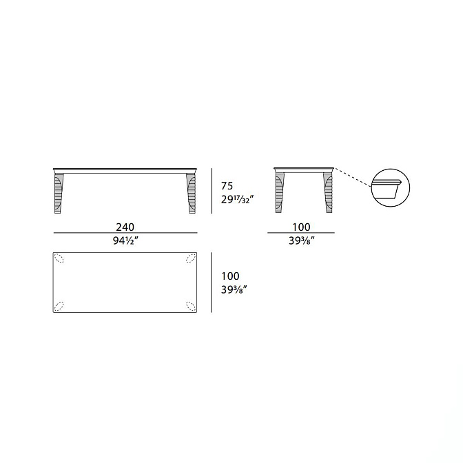 Стол обеденный Turri Vogue - фото-7 | interior market