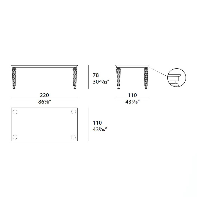 Стол обеденный Turri Numero tre - фото-6 | interior market
